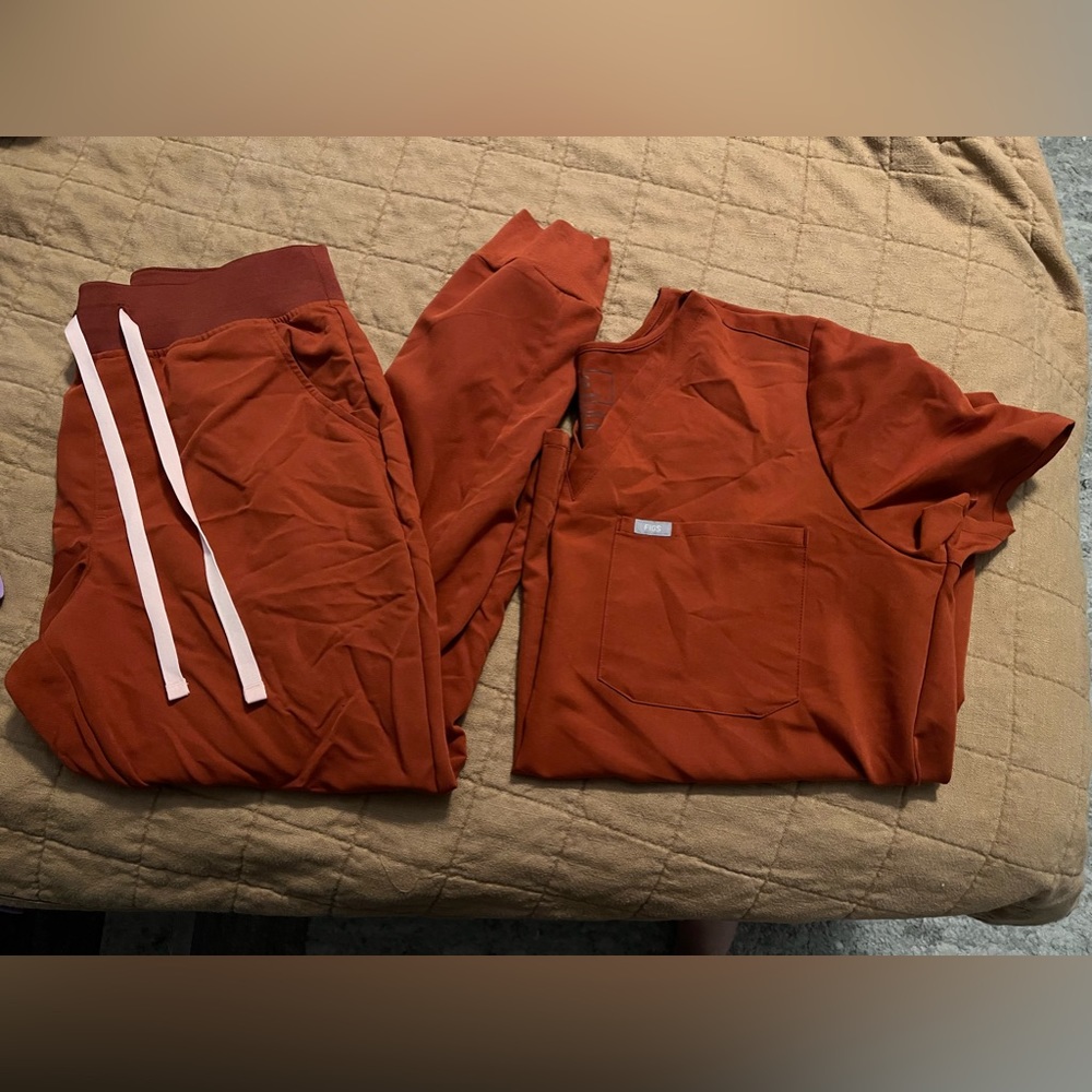 Figs Rust Track Pants & Joggers